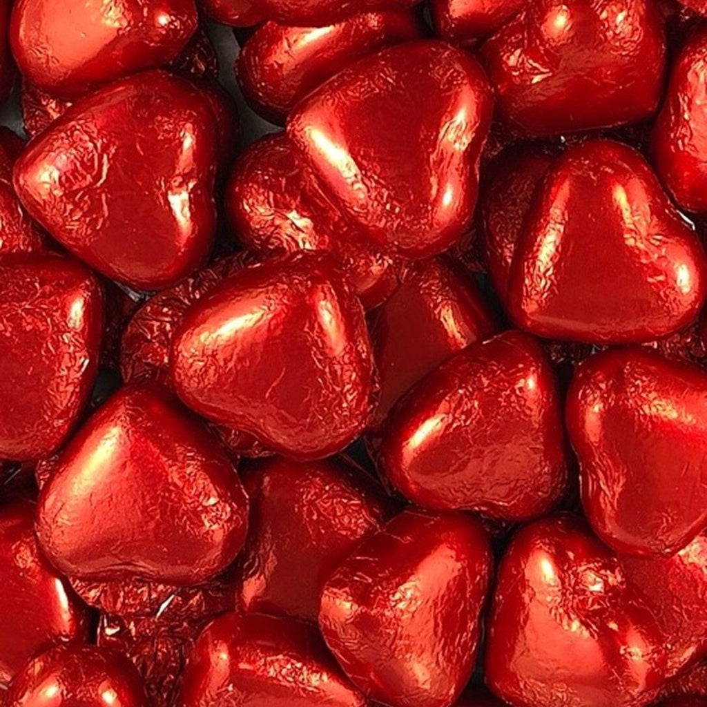 (10) Red Chocolate Hearts Purely Gourmet