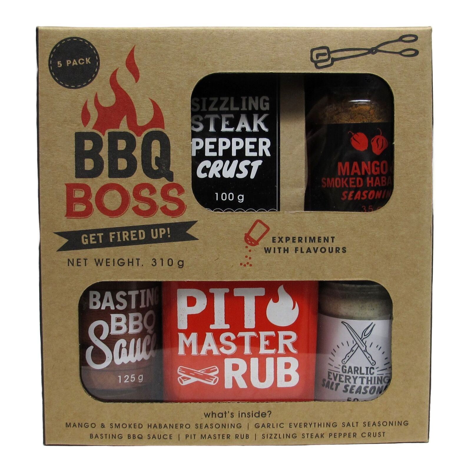 BBQ Boss Get Fired Up Gift Pack 410g