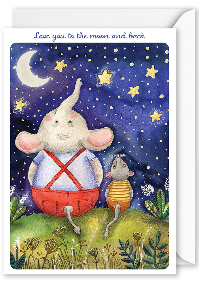 Card - “Love you to the moon & back”