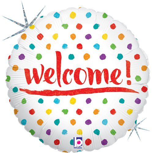 Welcome Dots - Helium Balloon 45cm (Melbourne Only)