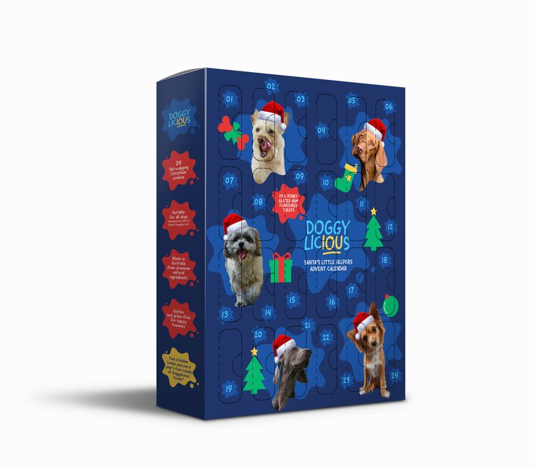 Christmas Dog Treat Advent Calendar 480g - Doggylicious