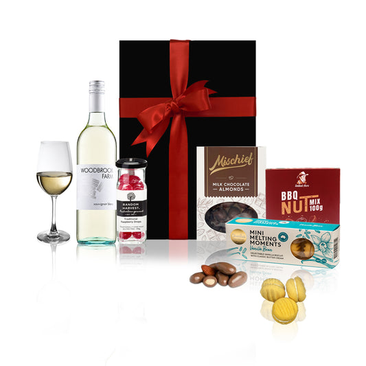 White Wine & Gourmet Sweets Hamper