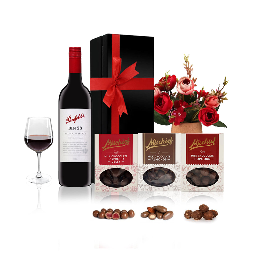 Red Wine & Chocolate Gift Hamper | Purely Gourmet Australia