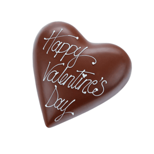 "Happy Valentine's Day" Heart in Milk Chocolate 90g - Choclio