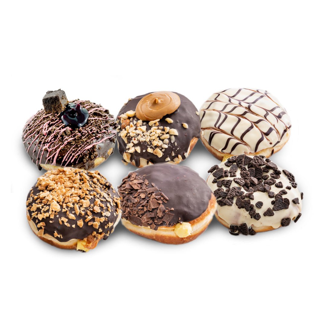 6 x Chocolate & Cream Donuts | Same Day Delivery | Next Day Delivery